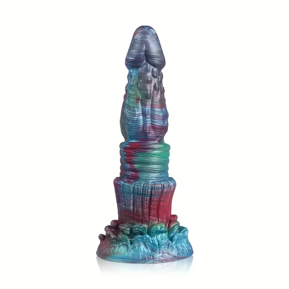 Textured fantasy silicone dildo, photo 14