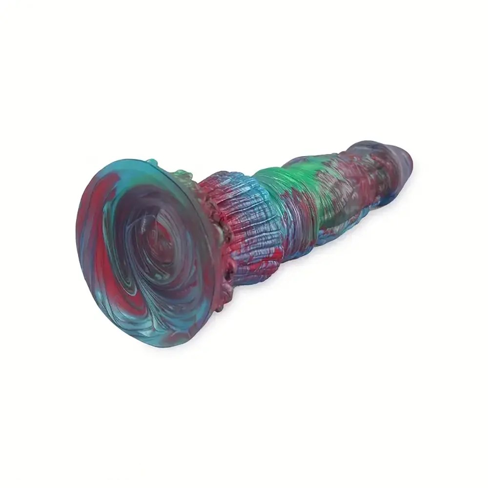 Textured fantasy silicone dildo, photo 5