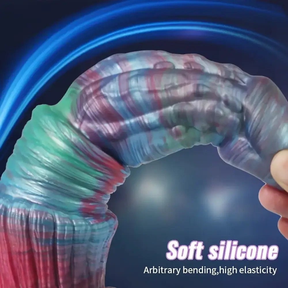 Textured fantasy silicone dildo, photo 6