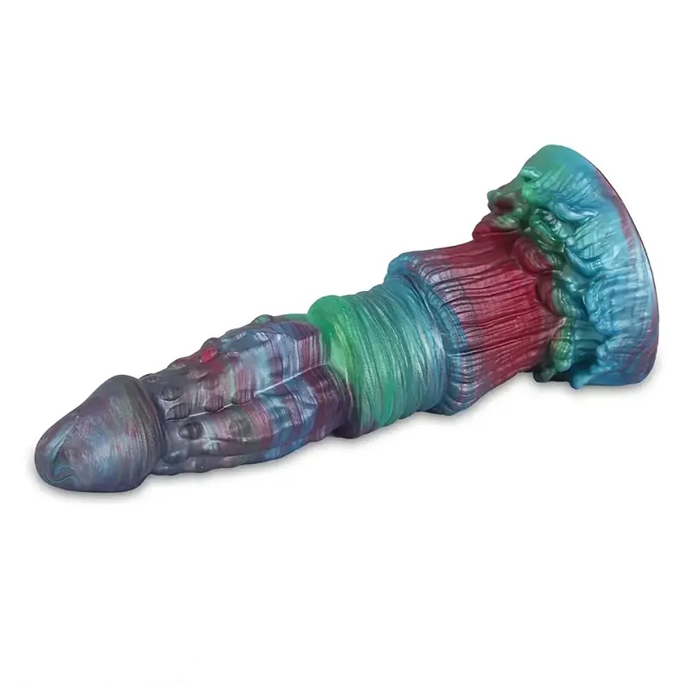 Textured fantasy silicone dildo, photo 7