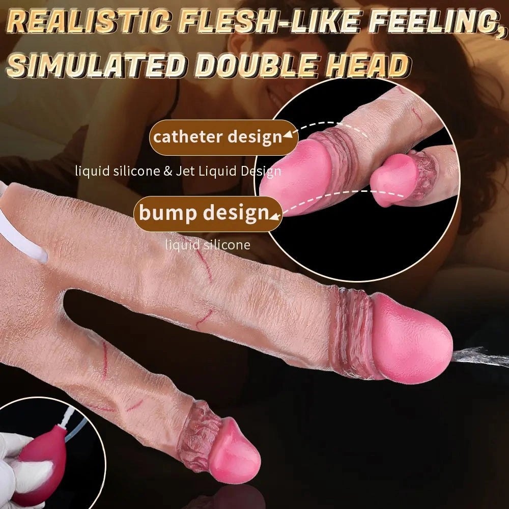 Flesh forked dual-shaft dildo, photo 9