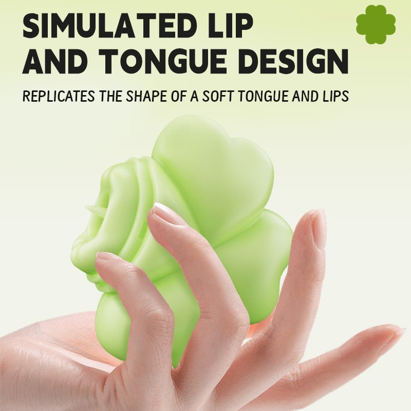Green four-leaf clover clitoral stimulator, photo 5