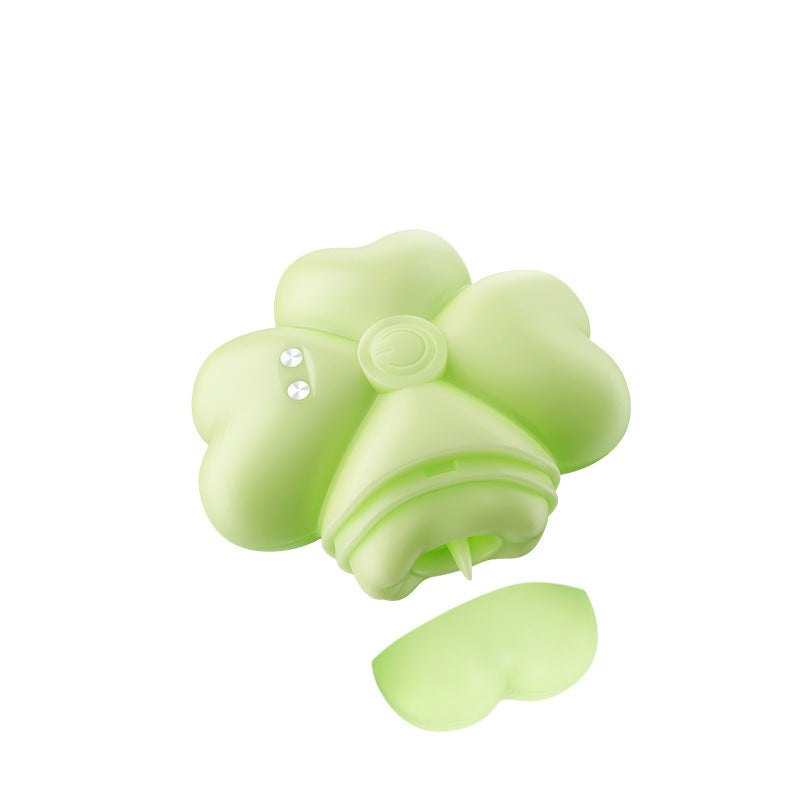 Green four-leaf clover clitoral stimulator, photo 6