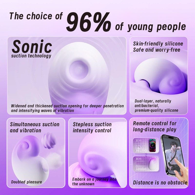 Purple fox shaped suction vibrator, photo 3