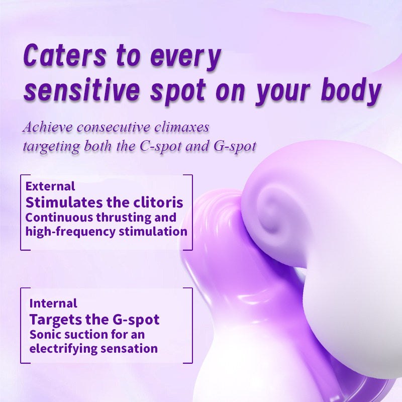 Purple fox shaped suction vibrator, photo 4