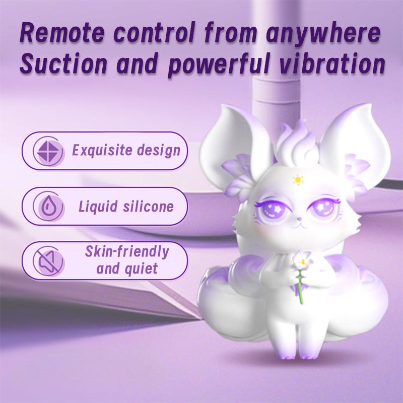 Purple fox shaped suction vibrator, photo 5