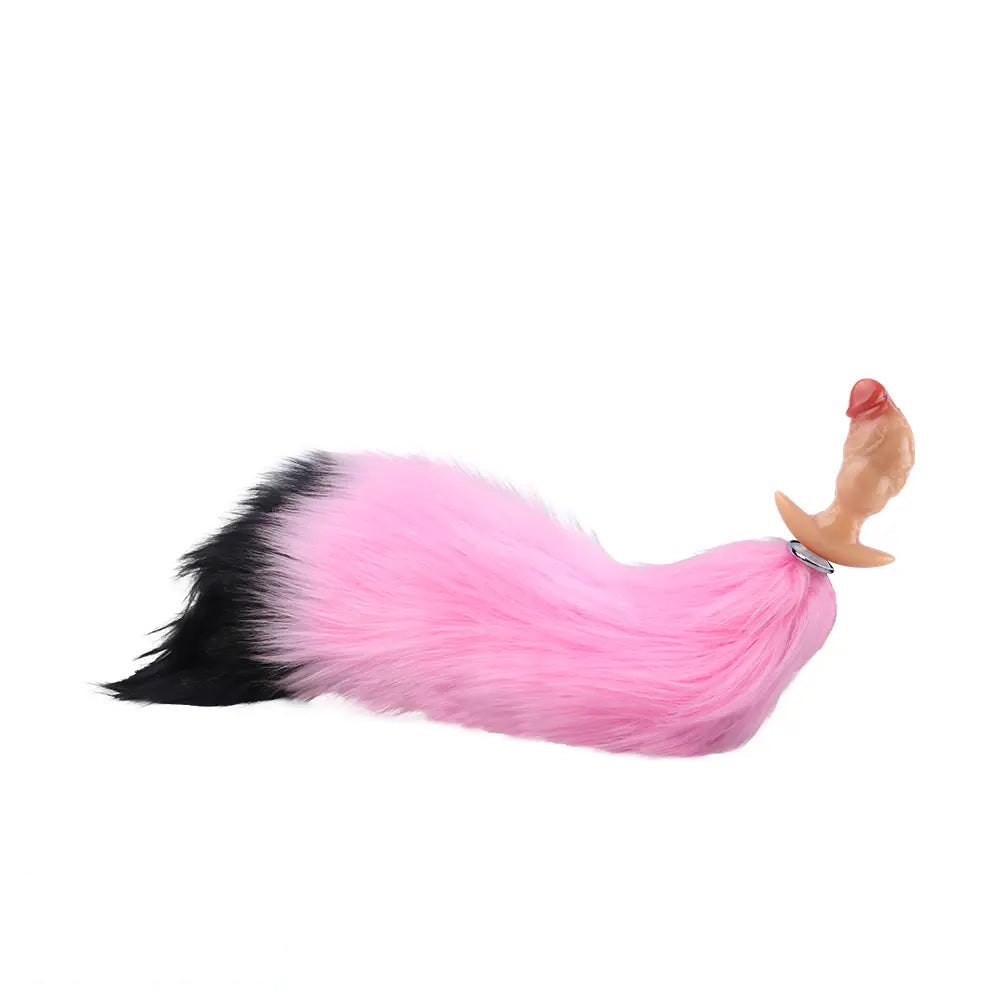 Faux fur fox tail butt plug, photo 1