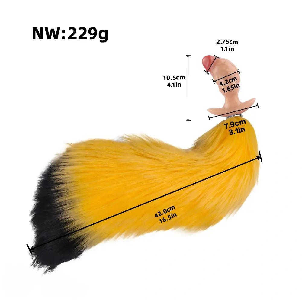 Faux fur fox tail butt plug, photo 3
