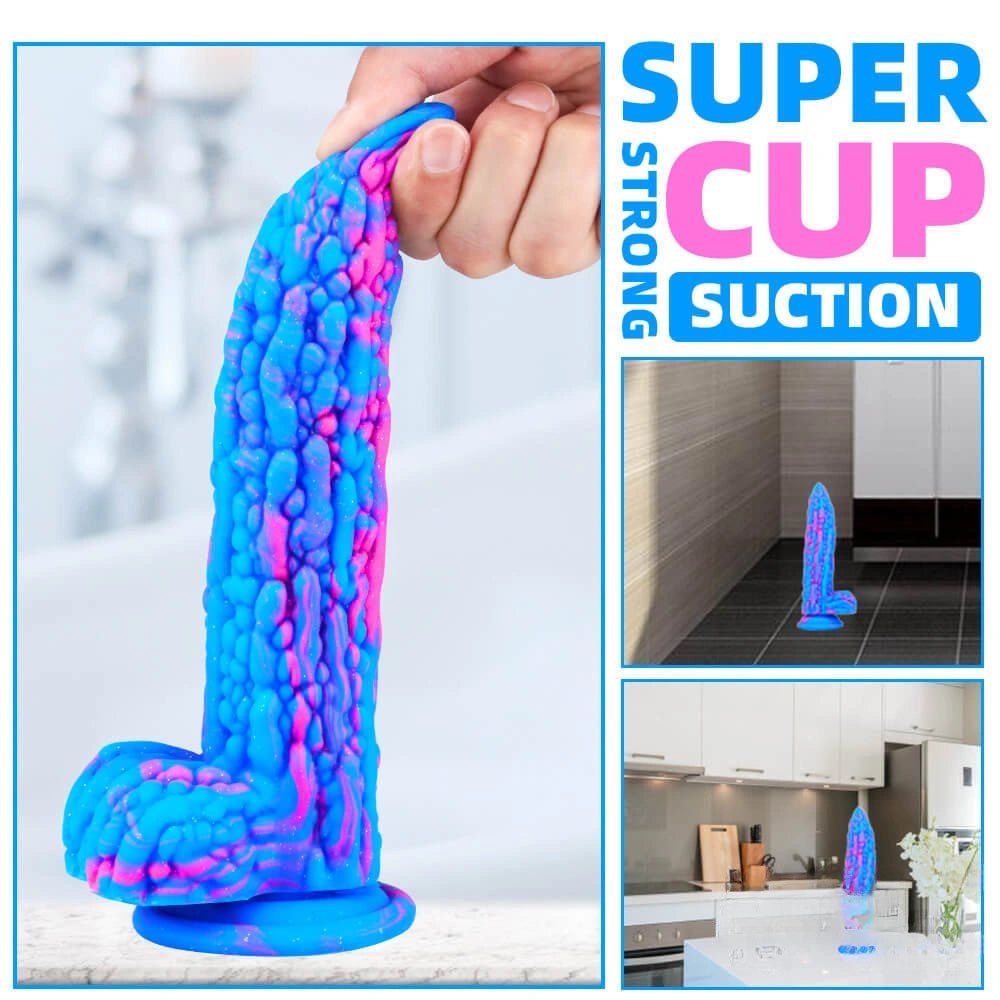 Multicolor liquid silicone dildo, photo 14