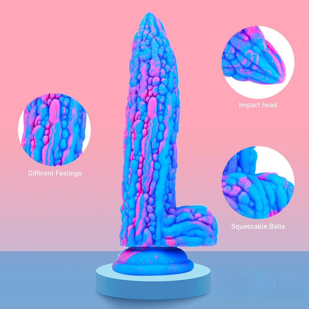 Multicolor liquid silicone dildo, photo 6