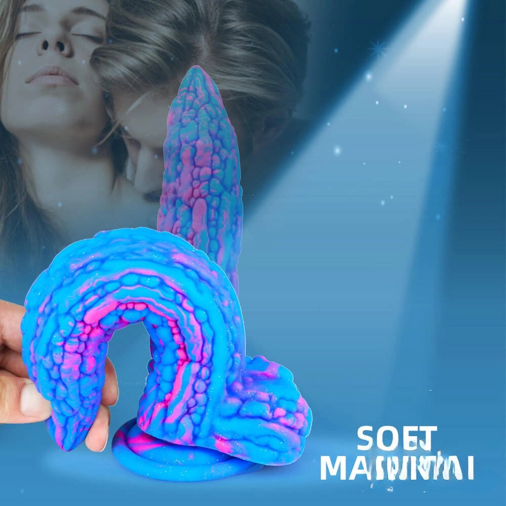 Multicolor liquid silicone dildo, photo 8