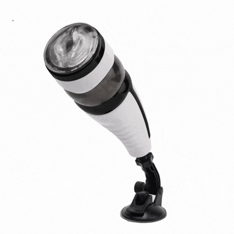 White waterproof vibrating masturbator, photo 1