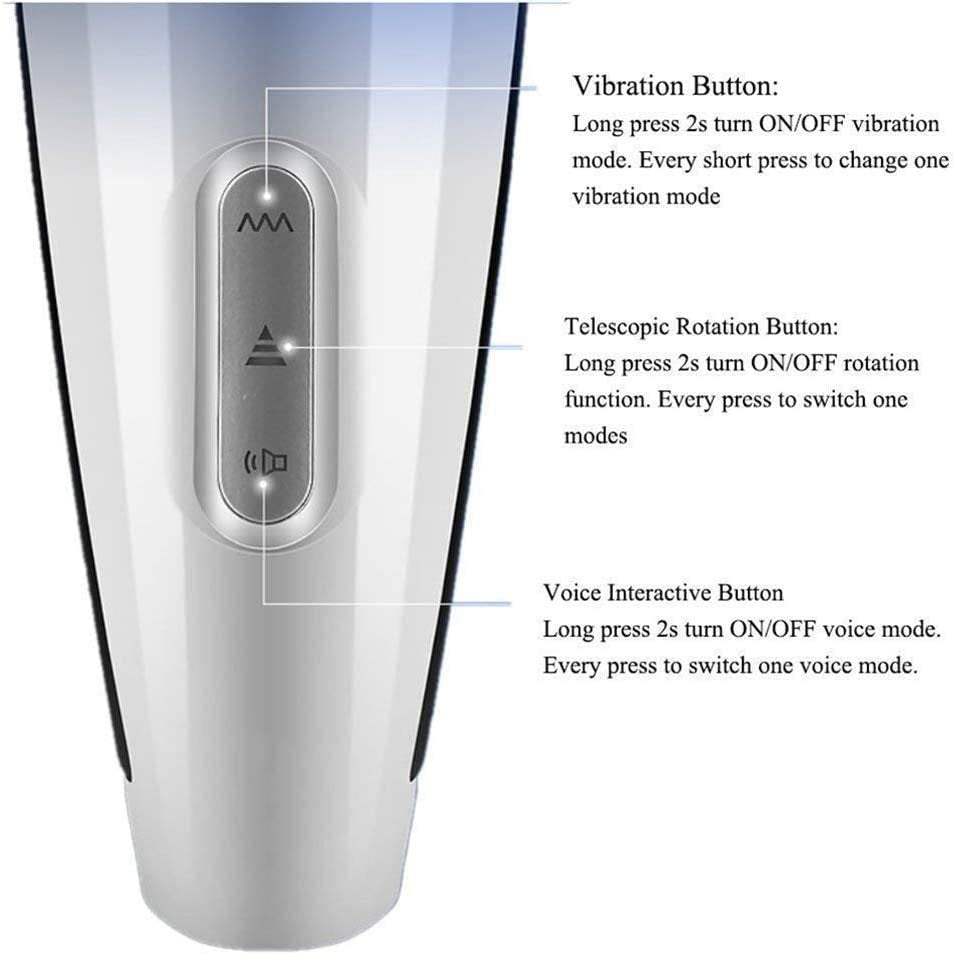 White waterproof vibrating masturbator, photo 3