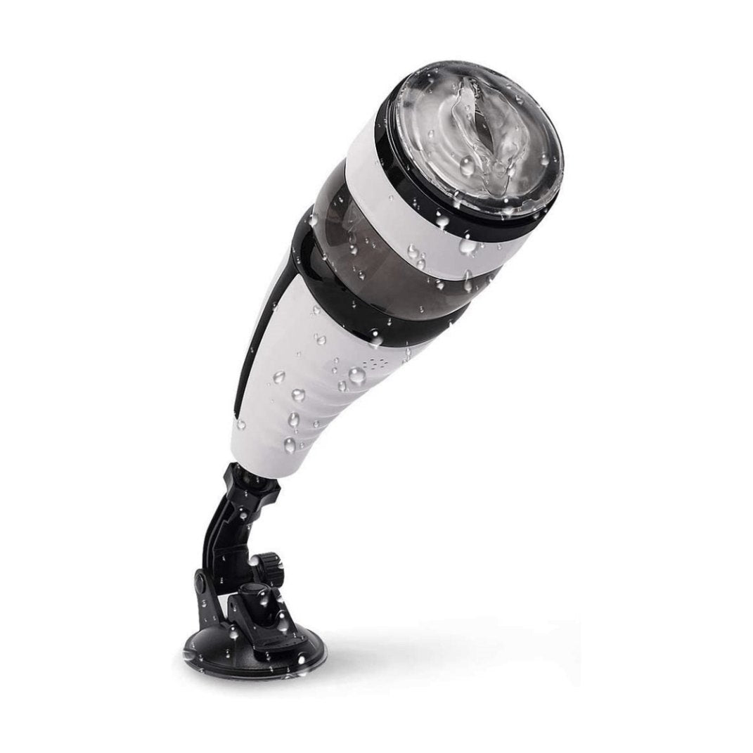 White waterproof vibrating masturbator, photo 4