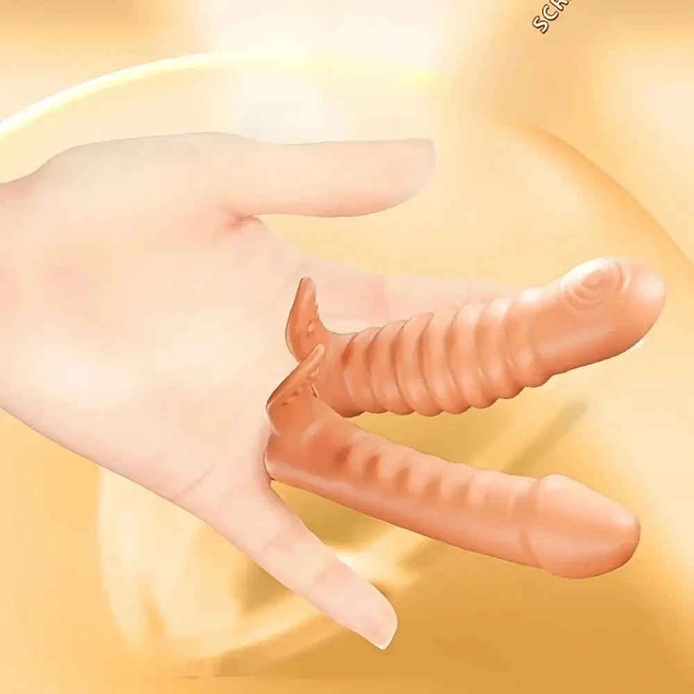 Flesh tpe g-spot finger sleeve pair, photo 3