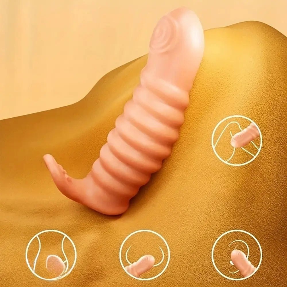 Flesh tpe g-spot finger sleeve pair, photo 4