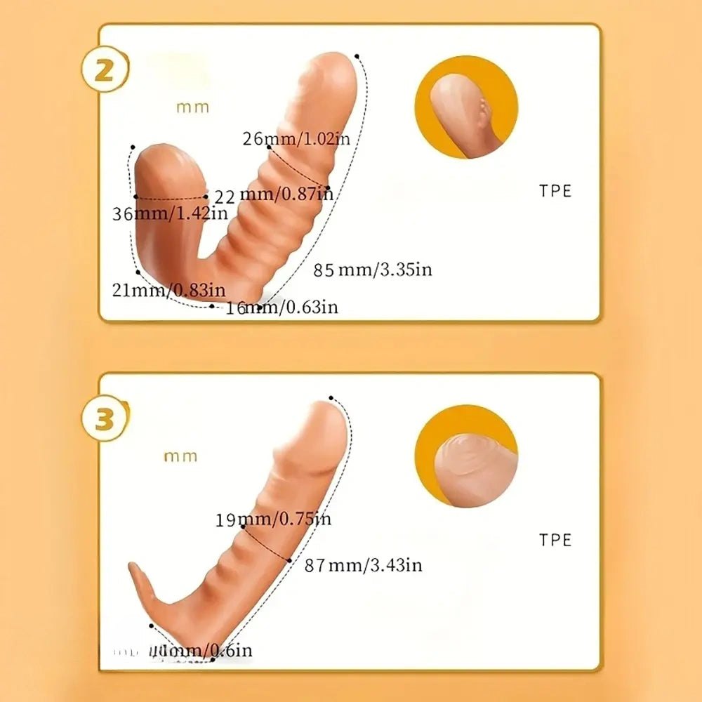 Flesh tpe g-spot finger sleeve pair, photo 6