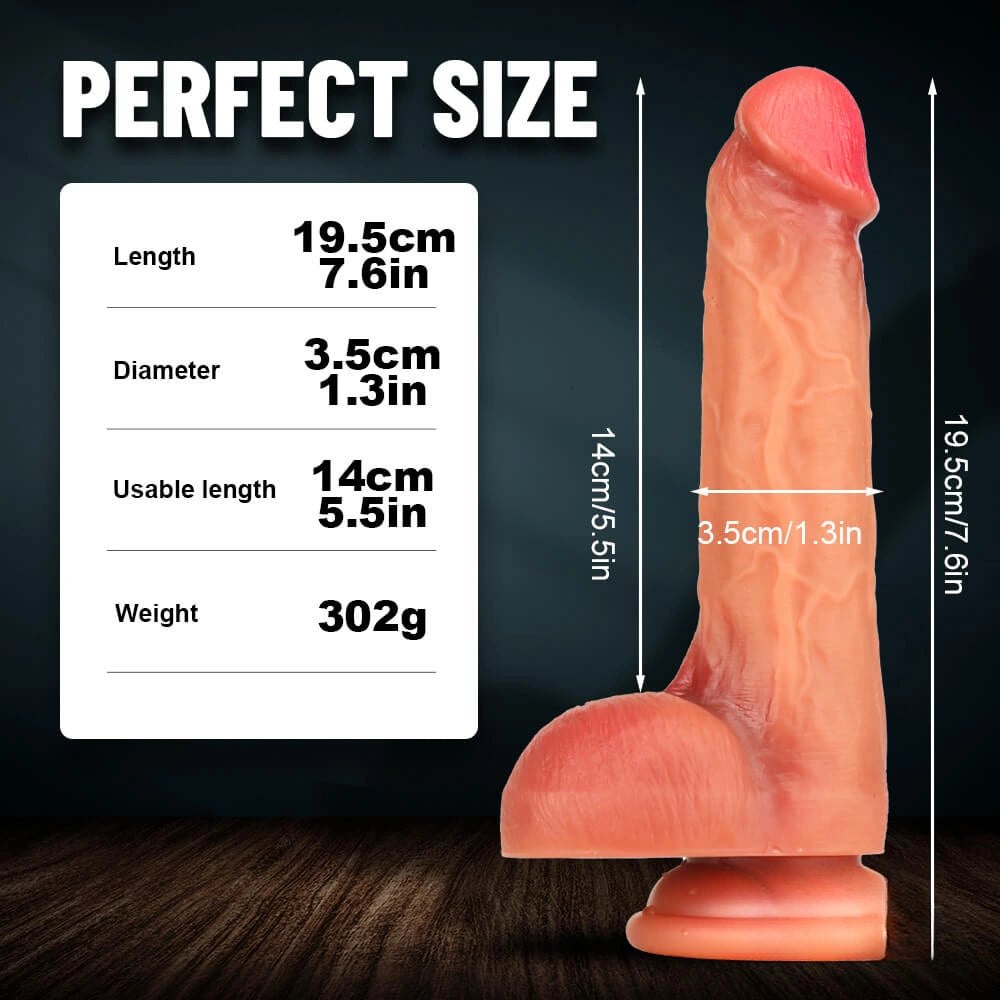Flesh-tone g-spot realistic dildo, photo 6