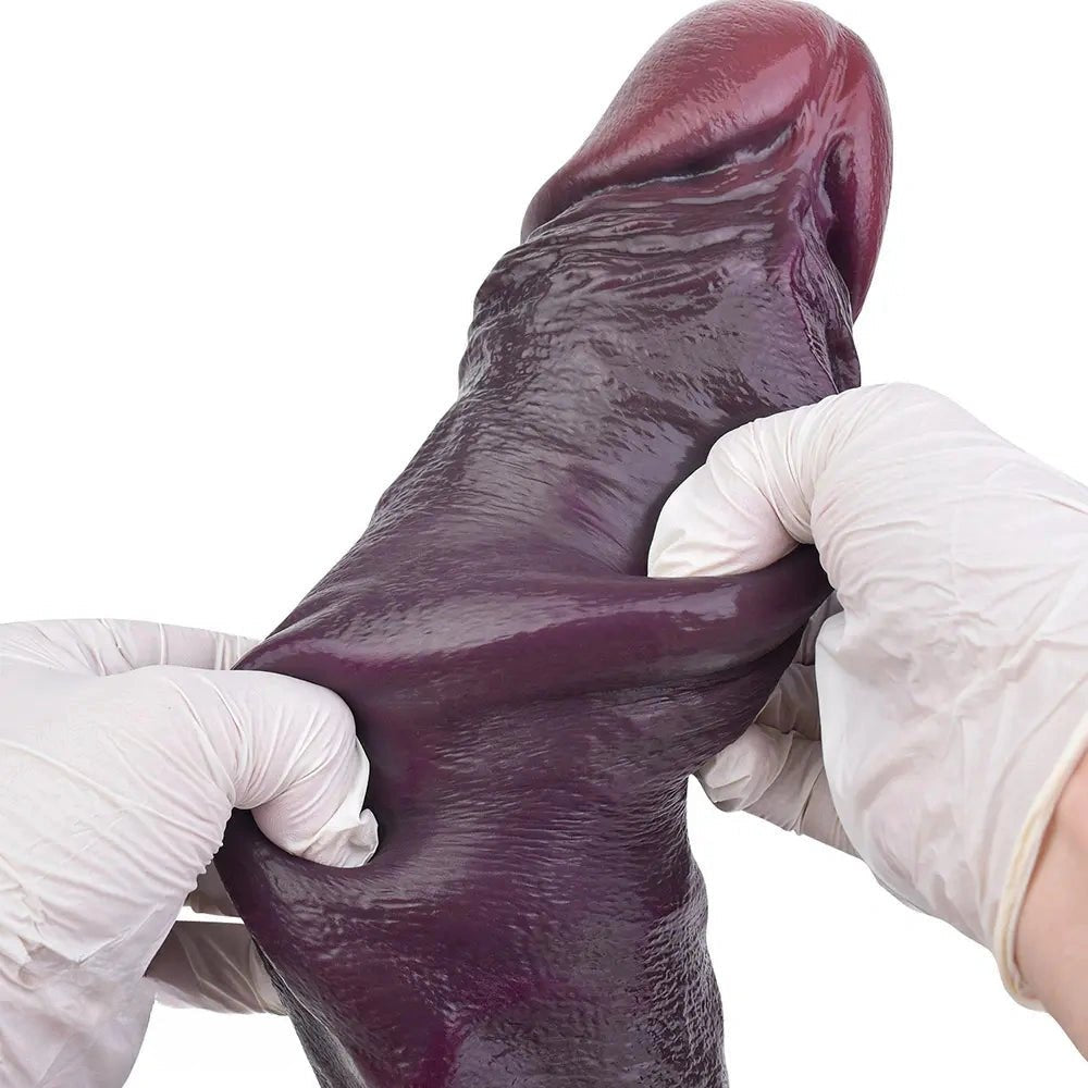 Coffee silicone g-spot squirting dildo, photo 12