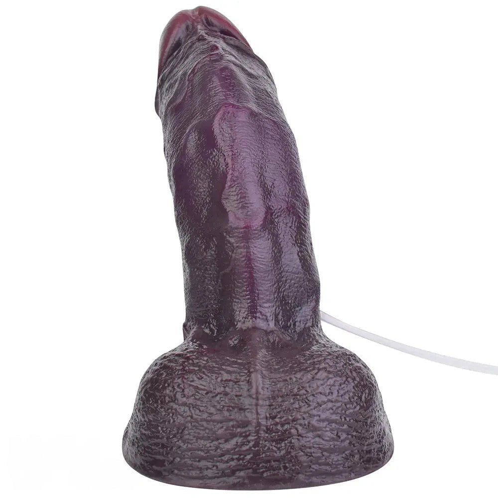 Coffee silicone g-spot squirting dildo, photo 15