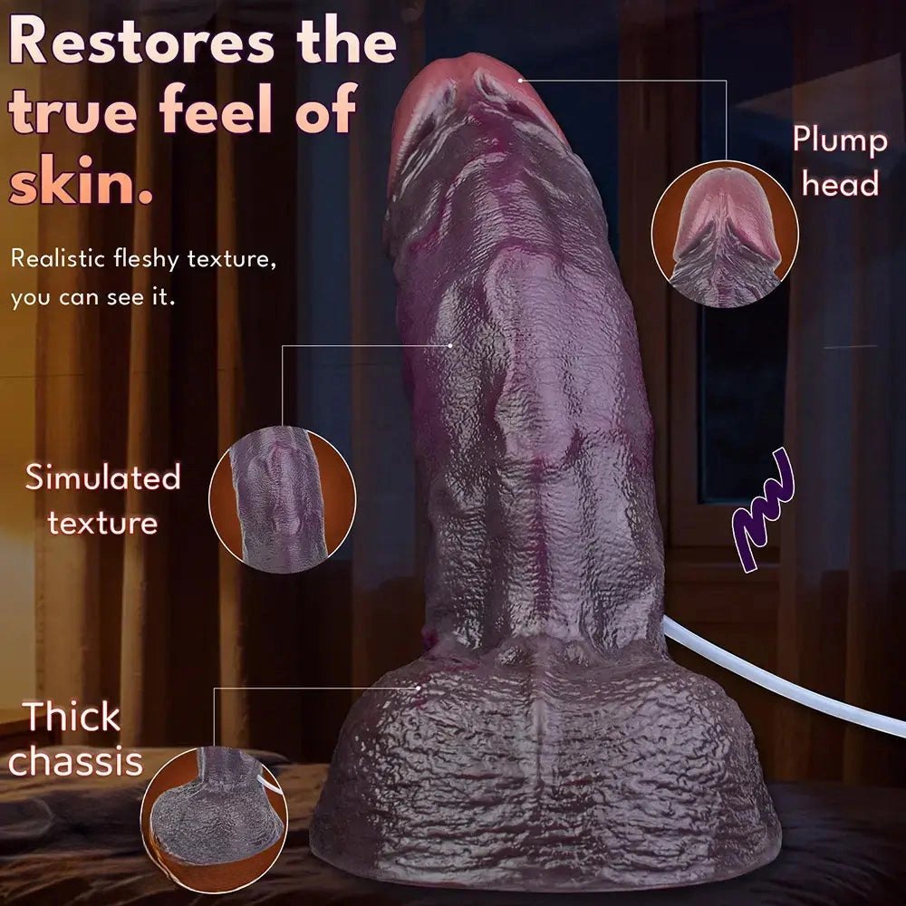 Coffee silicone g-spot squirting dildo, photo 6