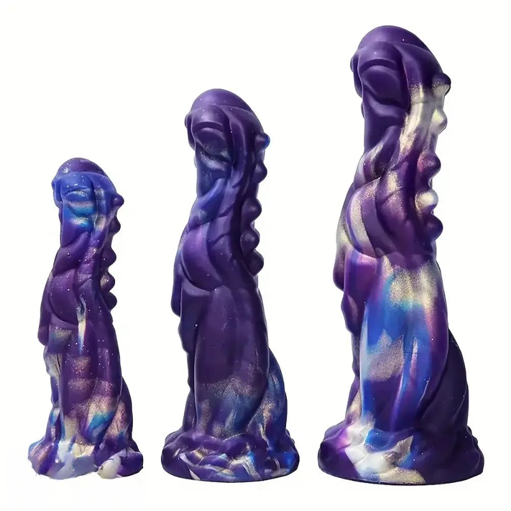 Purple blue galaxy fantasy monster dildo, photo 1