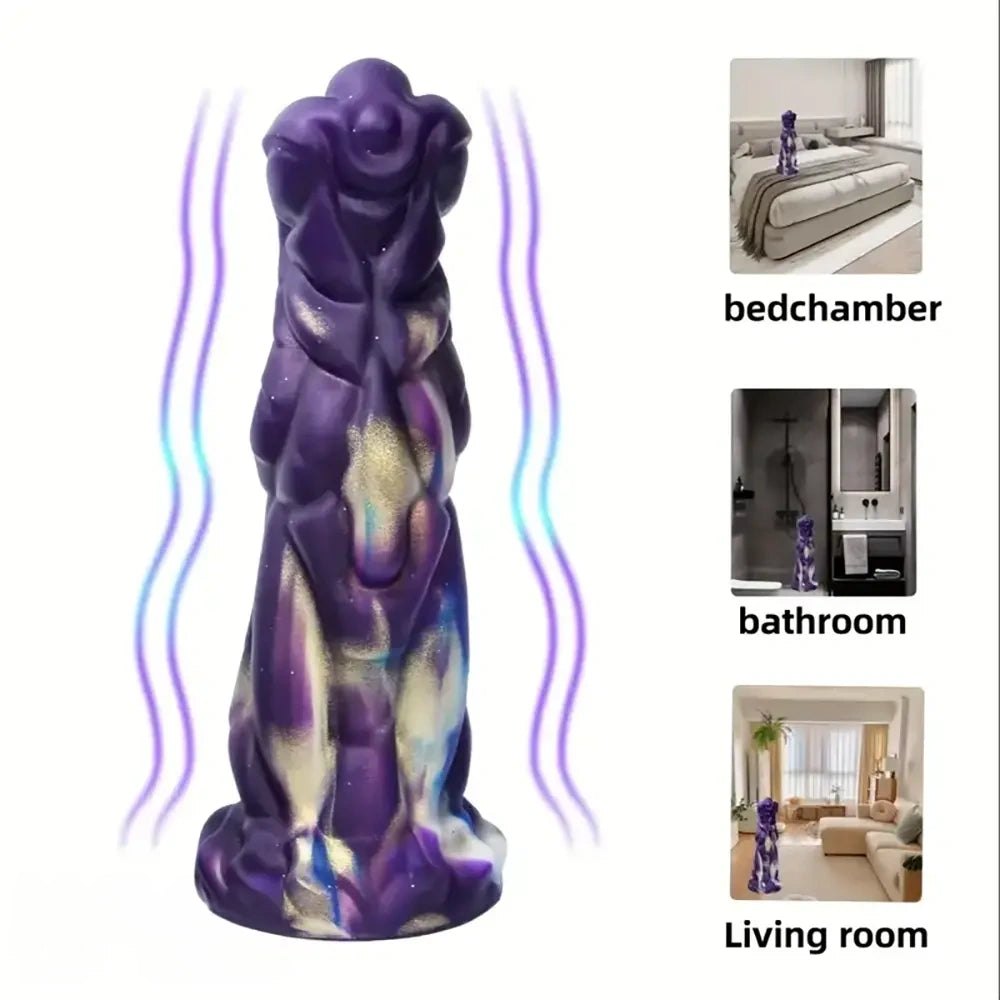 Purple blue galaxy fantasy monster dildo, photo 3