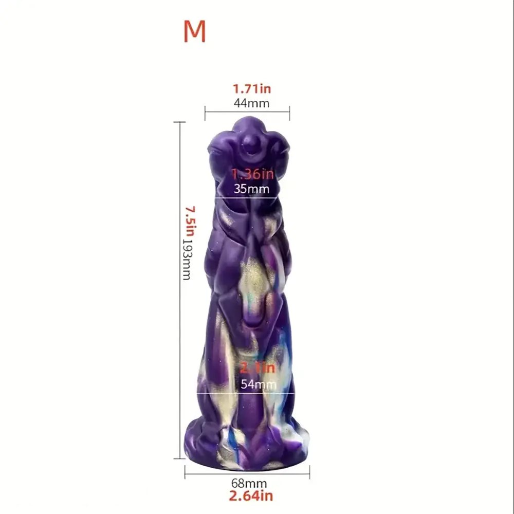 Purple blue galaxy fantasy monster dildo, photo 4