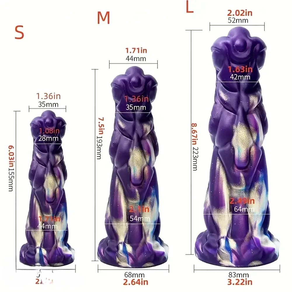 Purple blue galaxy fantasy monster dildo, photo 5