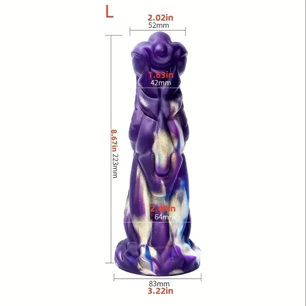 Purple blue galaxy fantasy monster dildo, photo 6