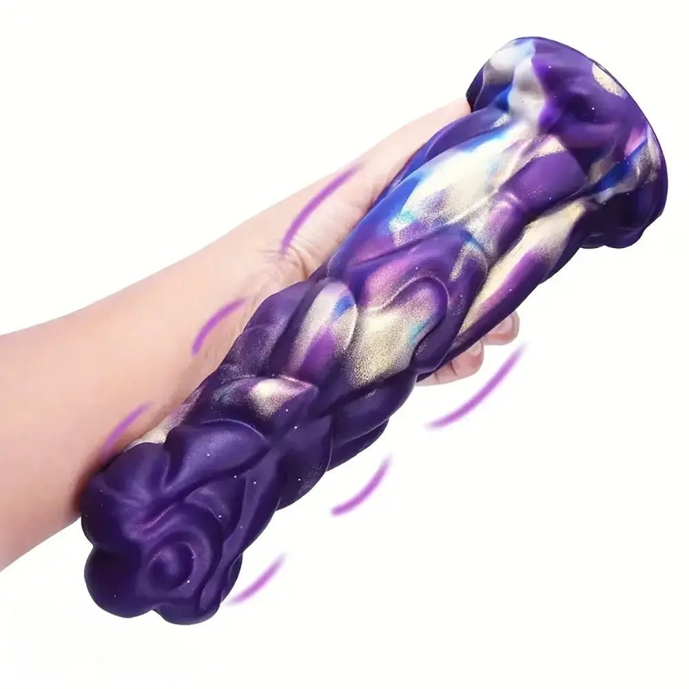 Purple blue galaxy fantasy monster dildo, photo 9