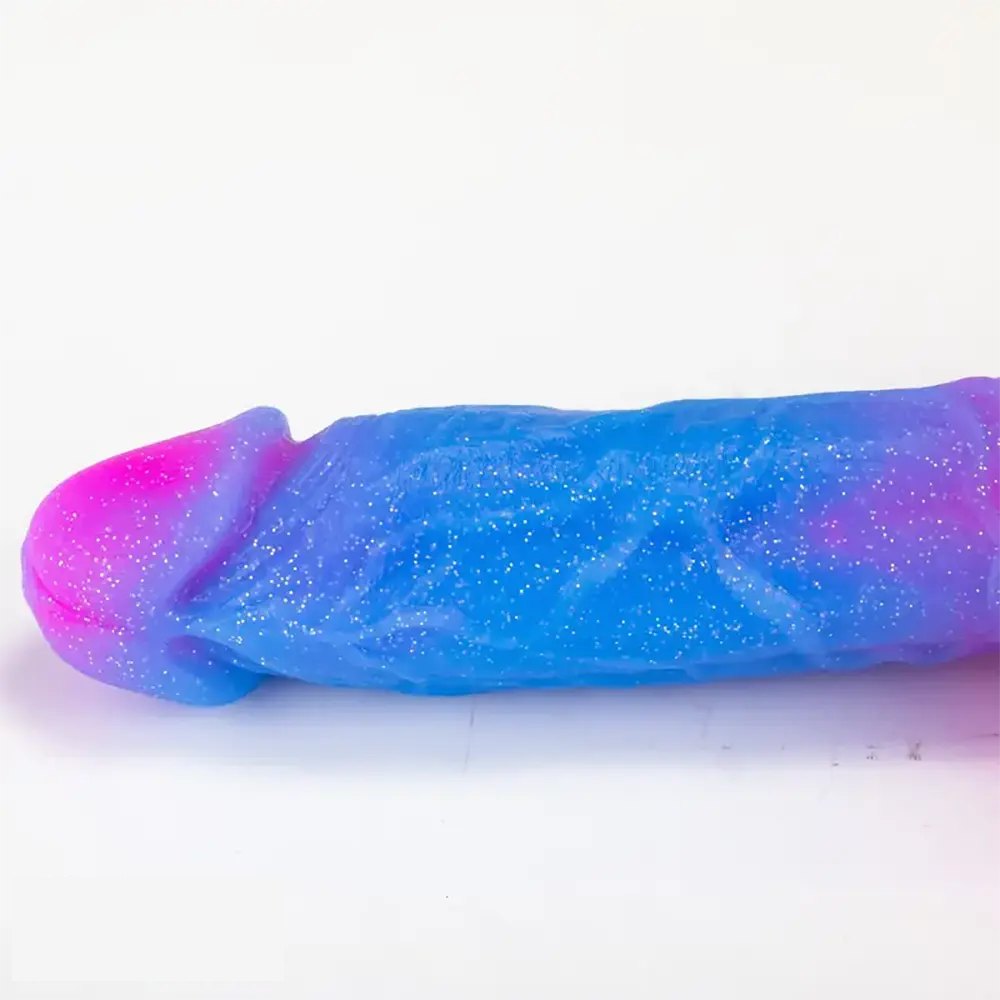 Glitter gradient silicone fantasy dildo, photo 2
