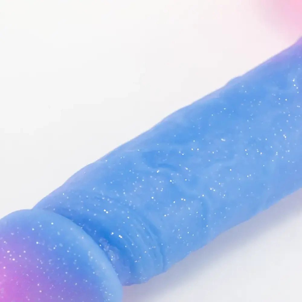 Glitter gradient silicone fantasy dildo, photo 4