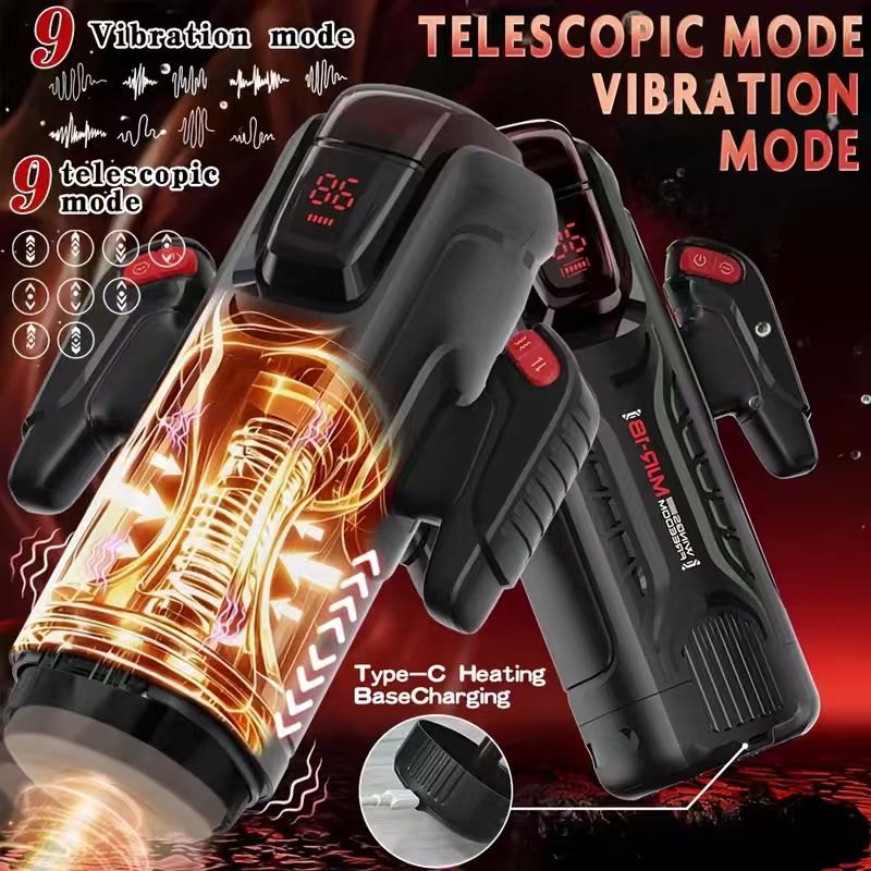 Black gaming handle telescopic masturbator, photo 5