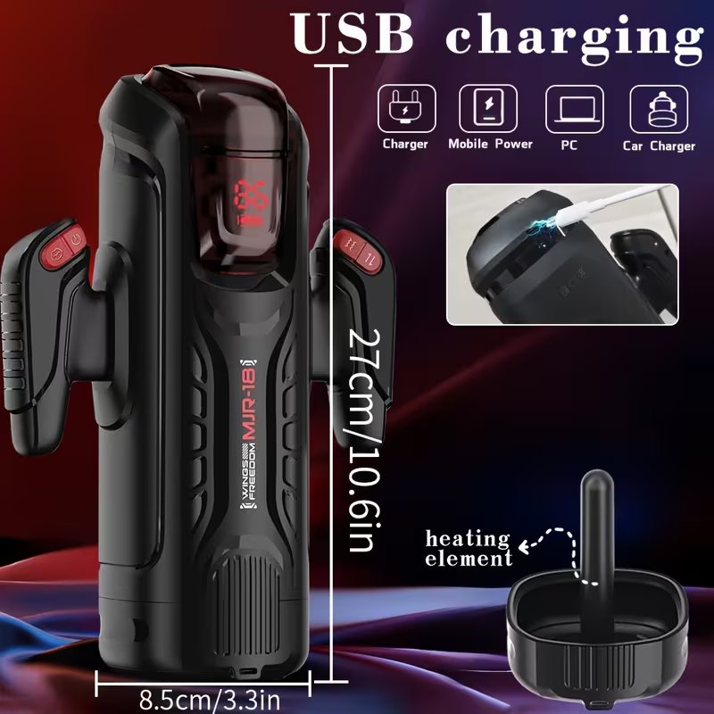 Black gaming handle telescopic masturbator, photo 6