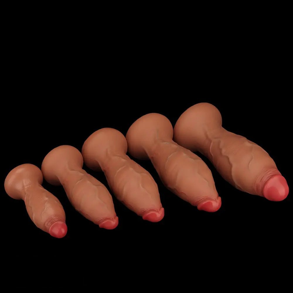 Brown silicone large thick dildo, photo 14