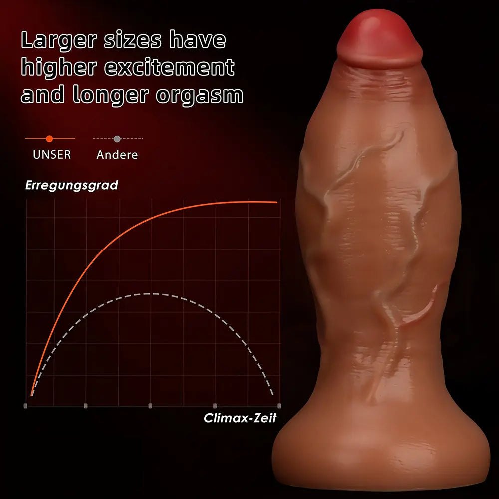 Brown silicone large thick dildo, photo 6