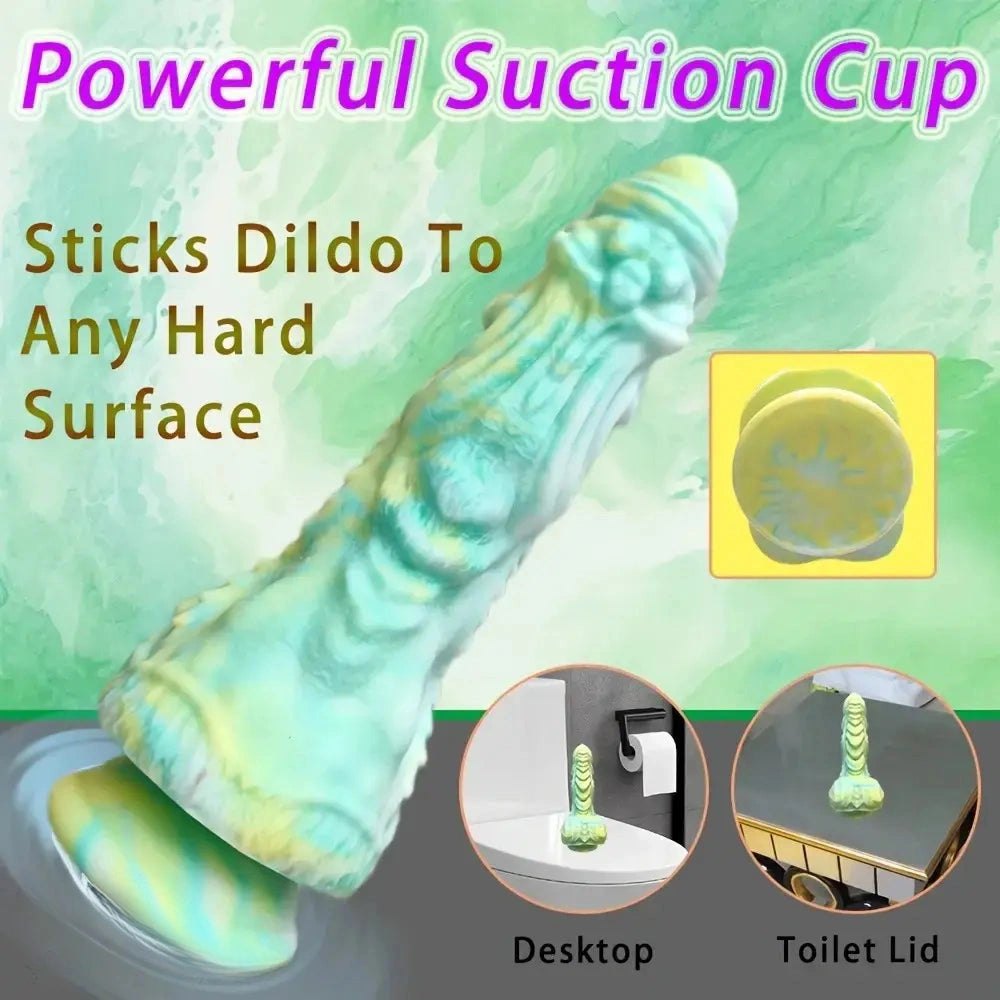 Mixed color dragon fantasy dildo, photo 8