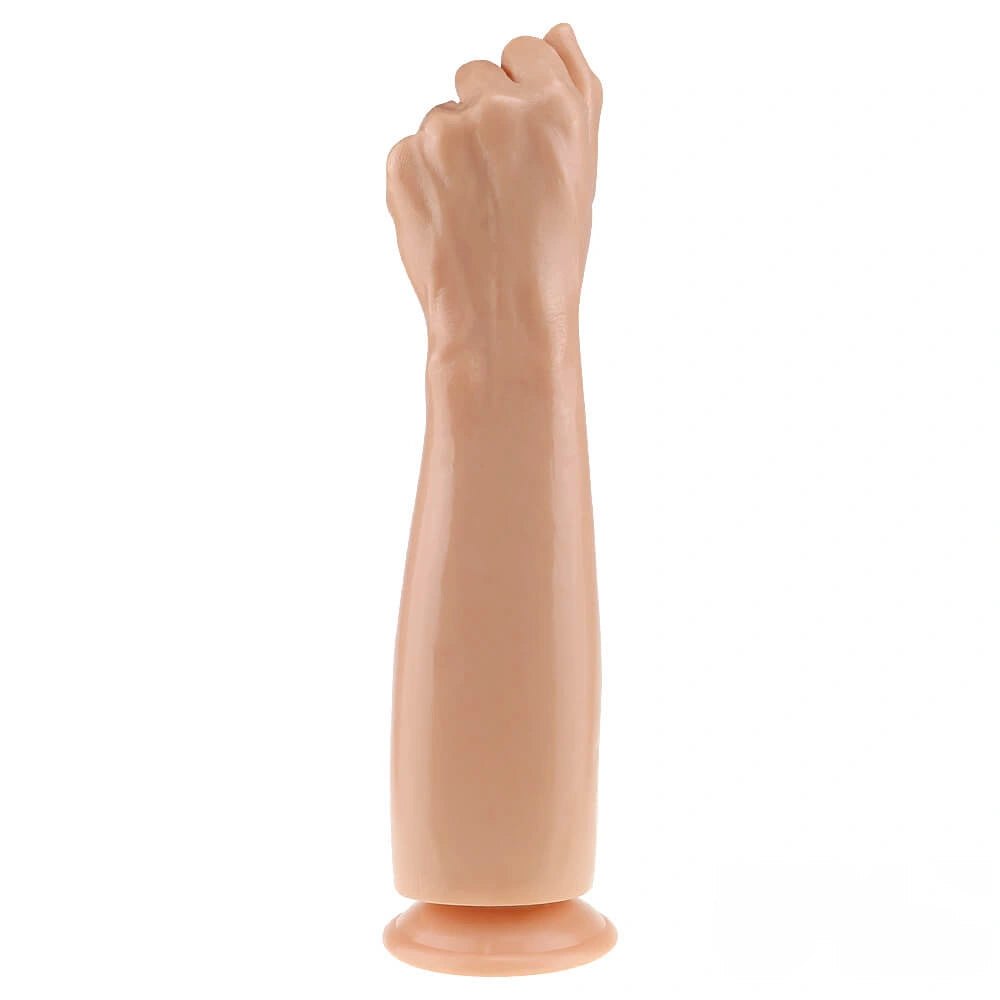 Fist and forearm shaped realistic dildo with suction cup base, photo 3