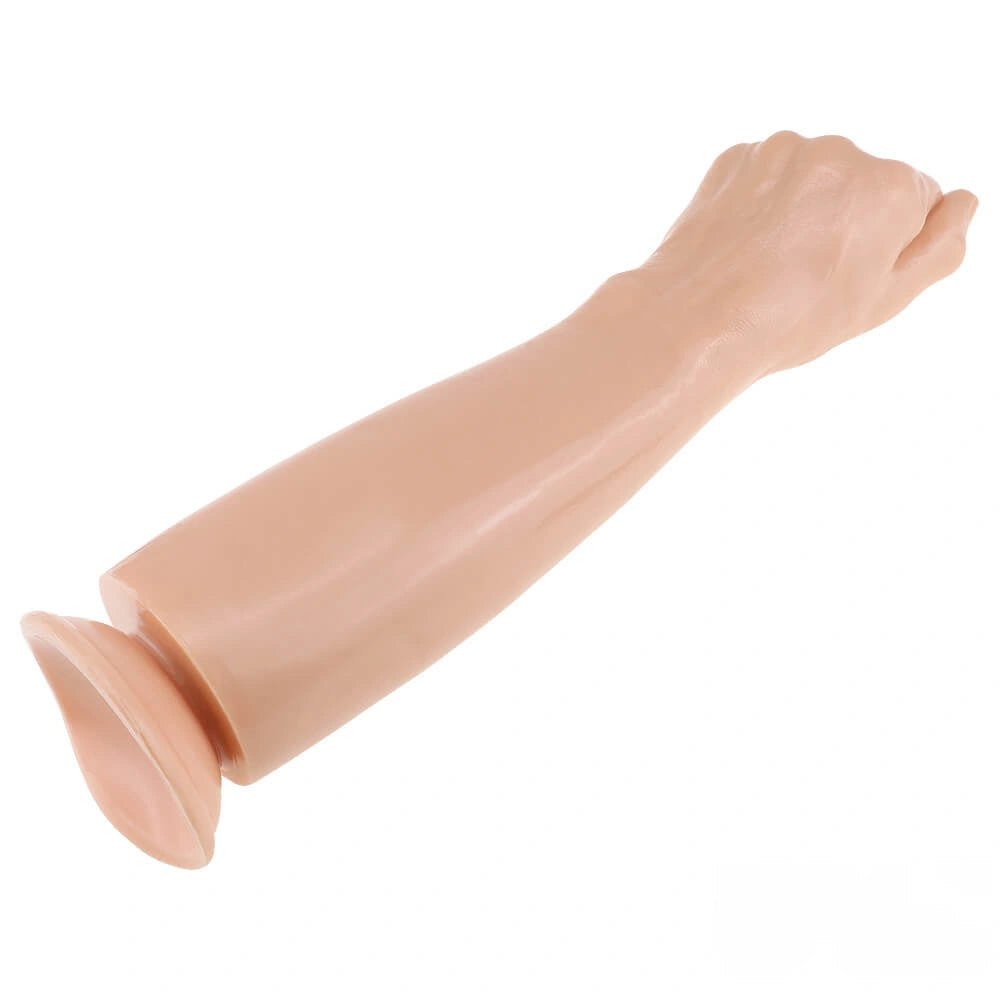 Fist and forearm shaped realistic dildo with suction cup base, photo 4