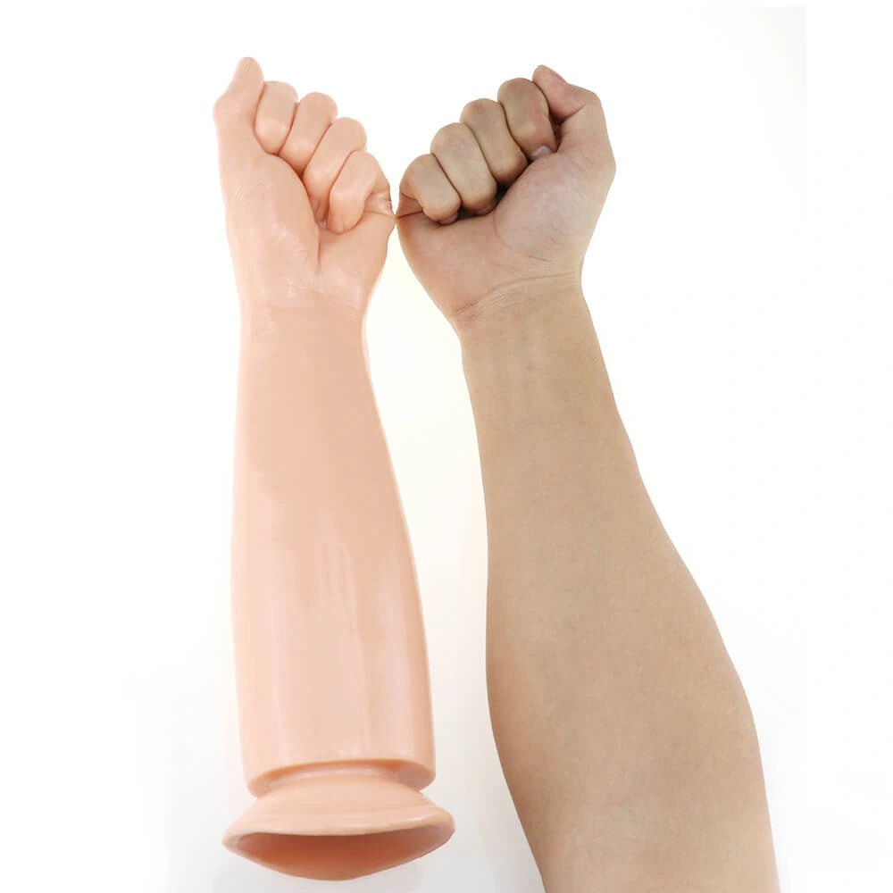 Fist and forearm shaped realistic dildo with suction cup base, photo 6