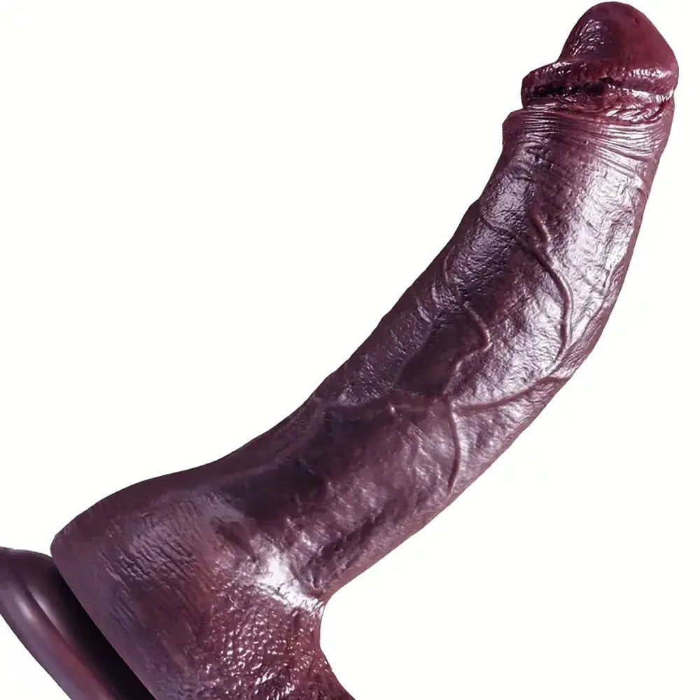 Coffee brown silicone big dildo, photo 1