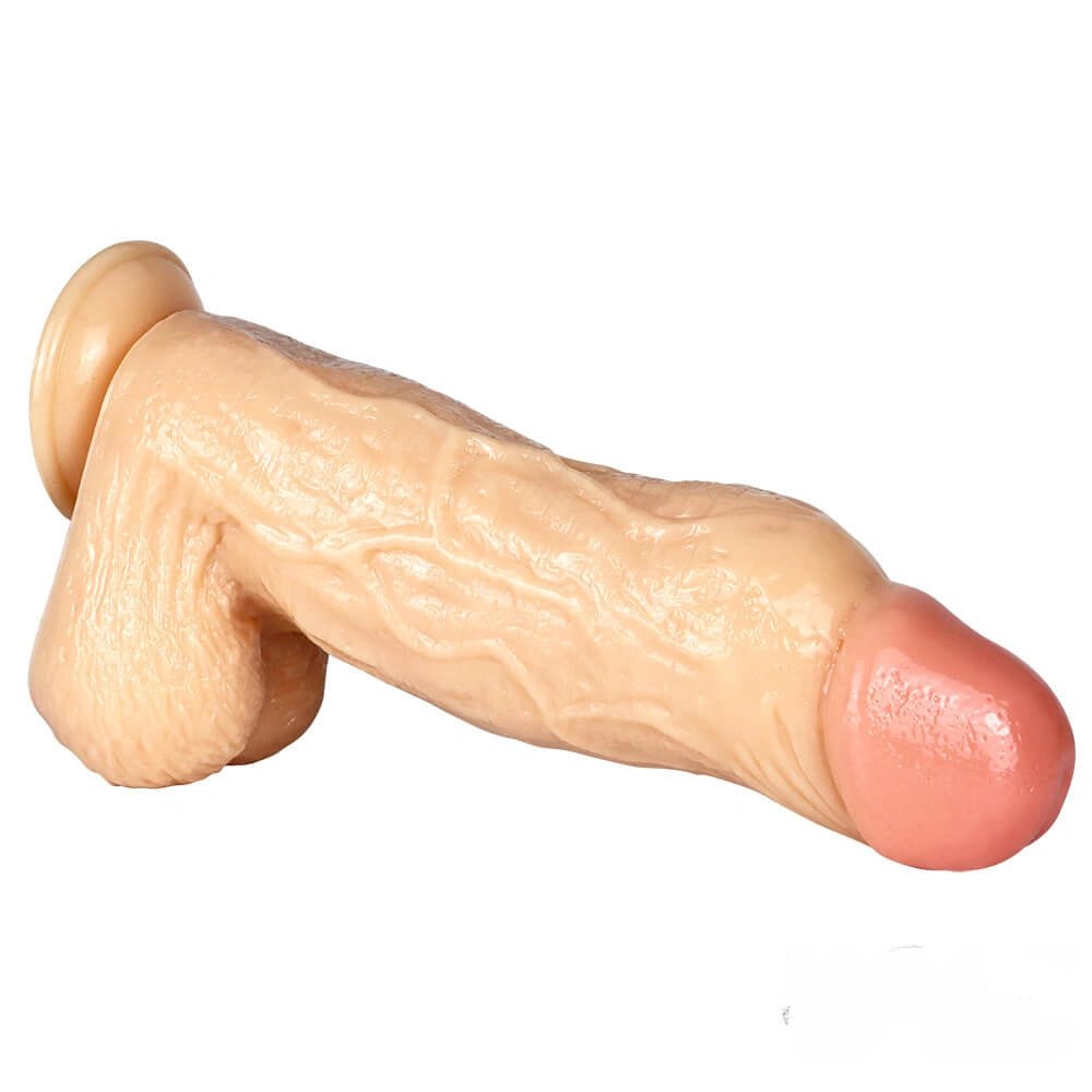 Flesh-tone thick realistic PVC dildo, photo 10