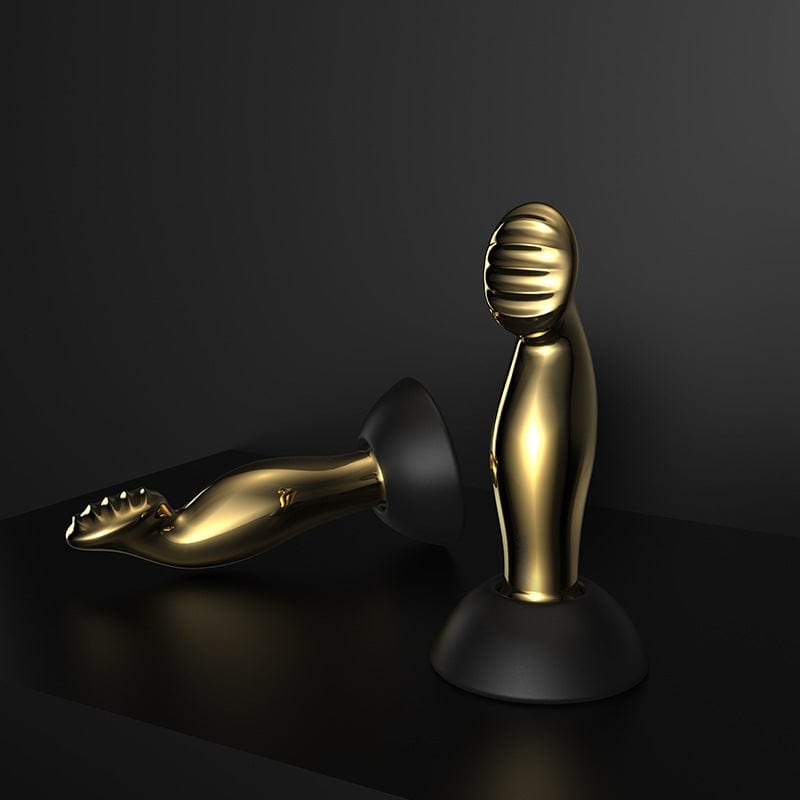 Gold-tone stainless steel anal plug, photo 3