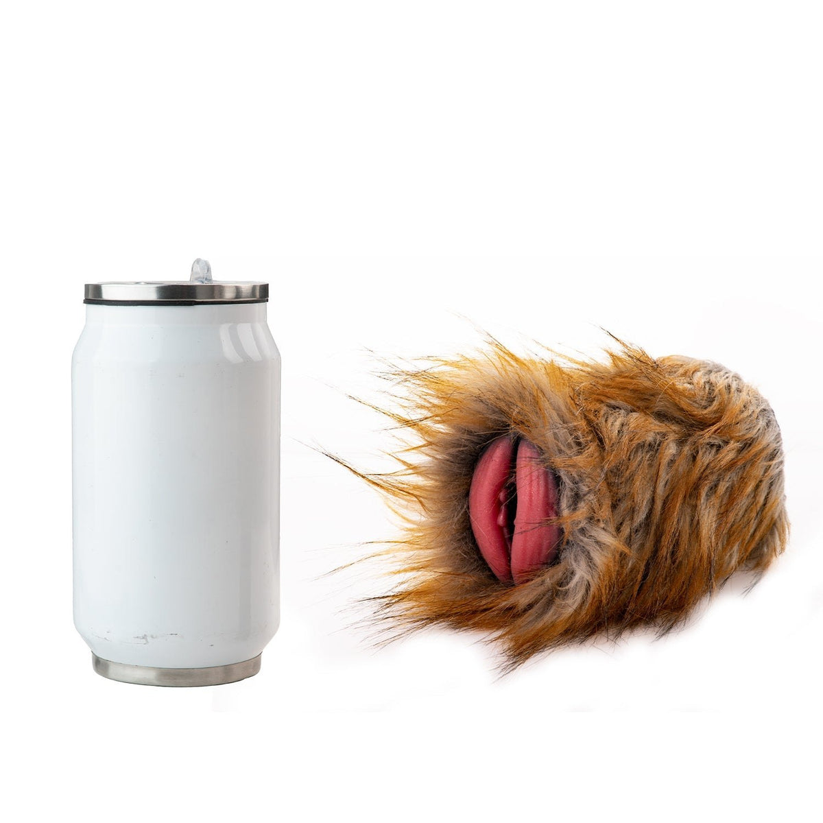 Ginger and black furry masturbator with pink mouth entry, photo 3