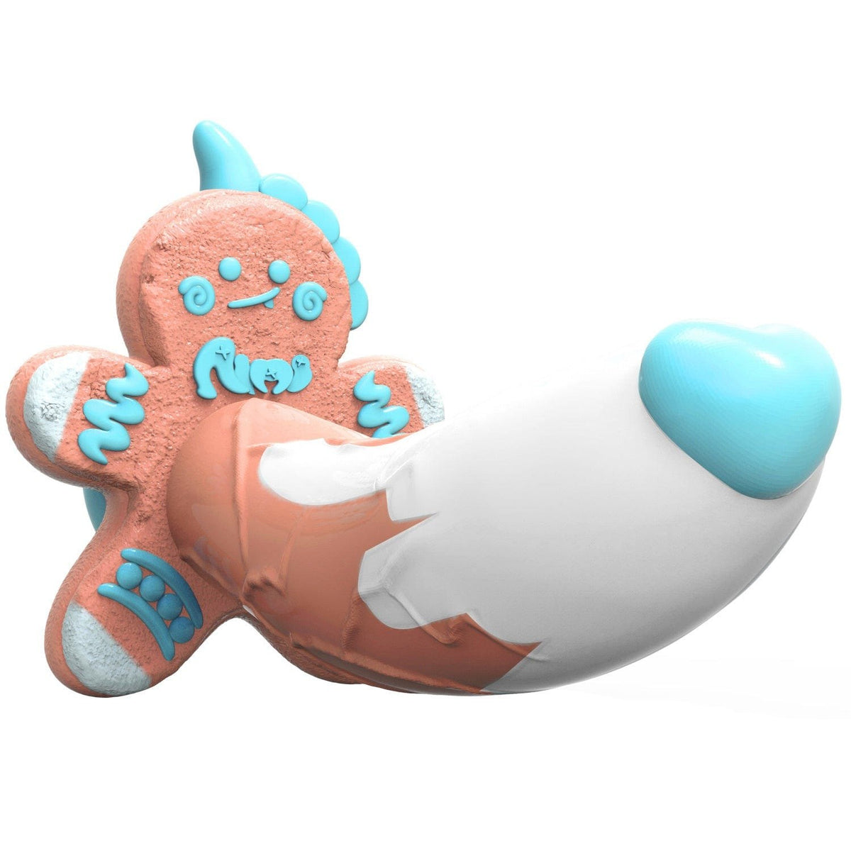 Flesh color gingerbread man novelty silicone dildo