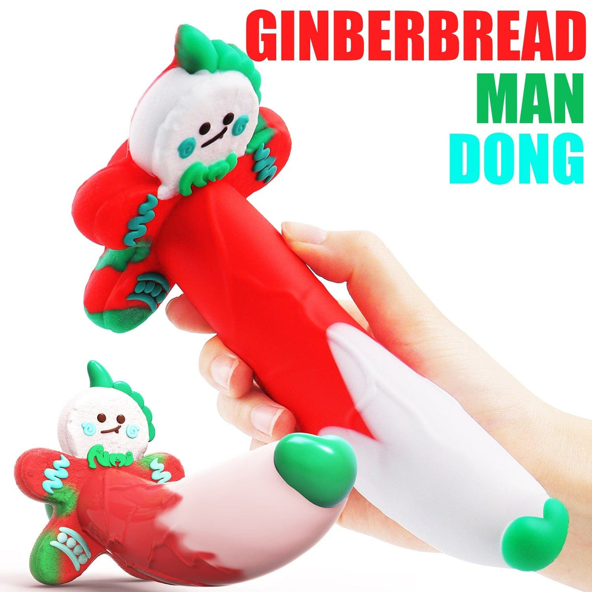 Gingerbread man novelty silicone dildo, photo 2