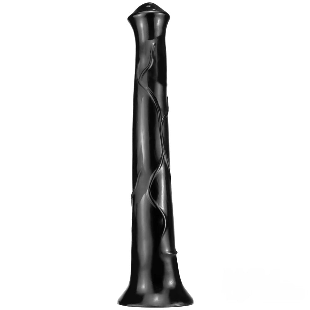 Black girthy horse style dildo