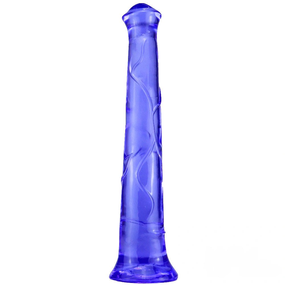 Purple girthy horse style dildo