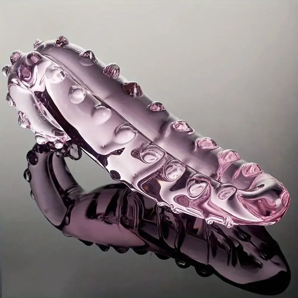 Pink glass tentacle dildo, photo 1